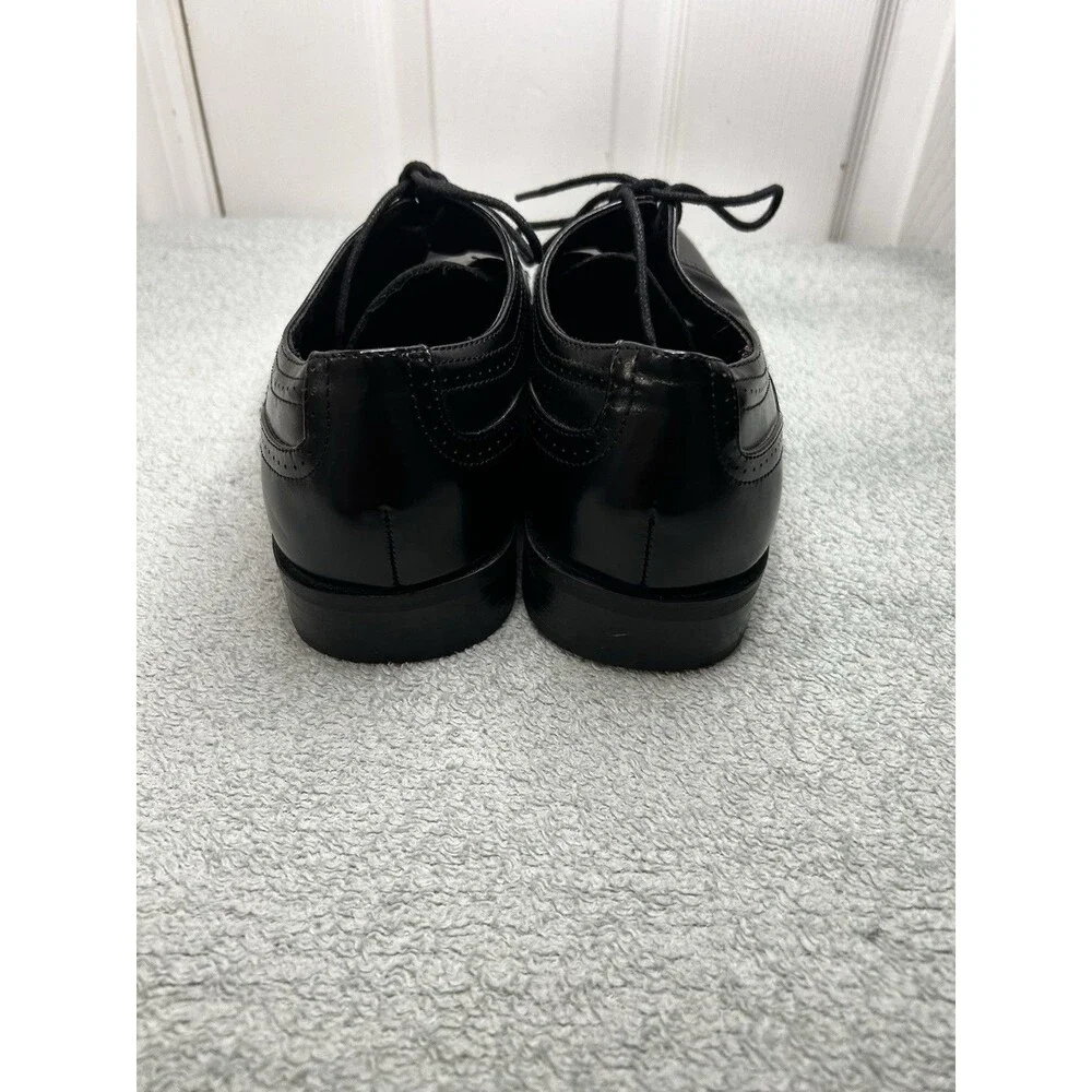 Stacy Adams Men’s Size 11 M Black Leather Cap Toe Oxford Dress Shoes Lace-Up